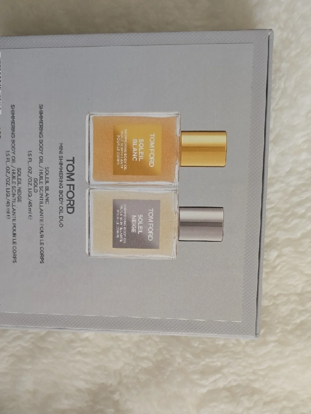 Tom Ford Soleil Blanc Shimmer Oils Duo - Gold & Silver Caps - Picture 4 of 4